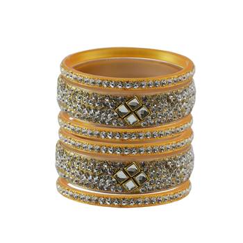 Cream Stone Stud Acrylic Bangle 1