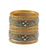 Cream Stone Stud Acrylic Bangle