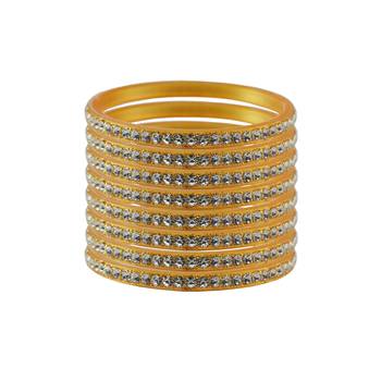 Cream Stone Stud Acrylic Bangle 1