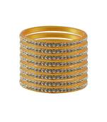 Cream Stone Stud Acrylic Bangle