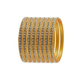 Cream Stone Stud Acrylic Bangle 2