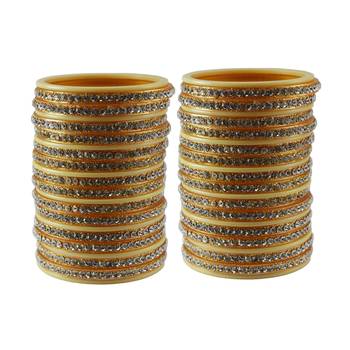 Cream Stone Stud Acrylic Bangle 1