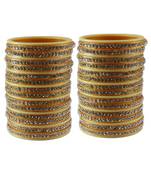 Cream Stone Stud Acrylic Bangle