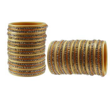 Cream Stone Stud Acrylic Bangle 2