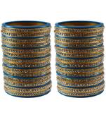 Navy Blue Stone Stud Acrylic Bangle