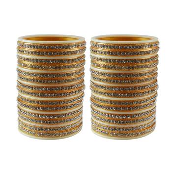 White Stone Stud Acrylic Bangle 1