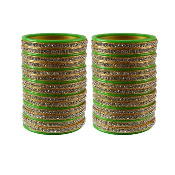 Light Green Stone Stud Acrylic Bangle 1