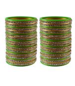 Light Green Stone Stud Acrylic Bangle