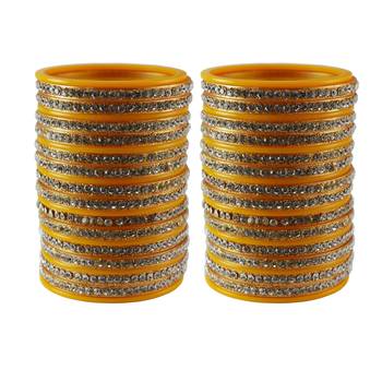 Yellow Stone Stud Acrylic Bangle 1