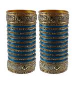 Navy Blue Stone Stud Acrylic Bangle