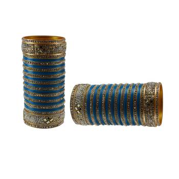 Navy Blue Stone Stud Acrylic Bangle 2