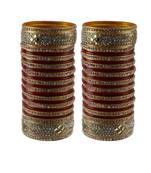 Red Stone Stud Acrylic Bangle