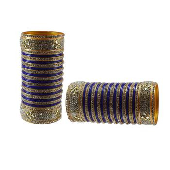 Blue Stone Stud Acrylic Bangle 2