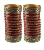 Magenta Stone Stud Acrylic Bangle