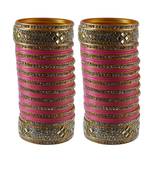 Pink Stone Stud Acrylic Bangle