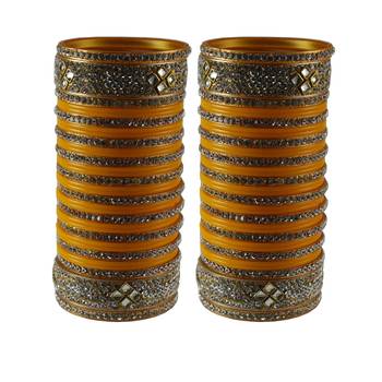 Yellow Stone Stud Acrylic Bangle 1