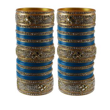 Navy Blue  Stone Stud Acrylic Bangle 1