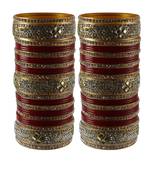 Red Stone Stud Acrylic Bangle