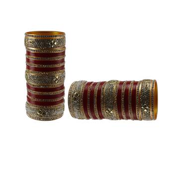 Red Stone Stud Acrylic Bangle 2