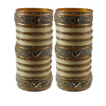White Stone Stud Acrylic Bangle 1