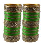 Light Green Stone Stud Acrylic Bangle