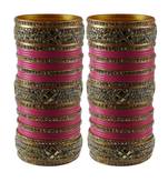 Pink Stone Stud Acrylic Bangle