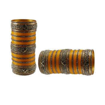 Yellow Stone Stud Acrylic Bangle 2