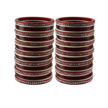 Red Stone Stud Acrylic Bangle 1