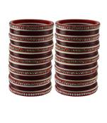 Red Stone Stud Acrylic Bangle