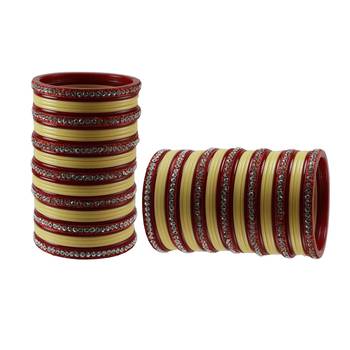 Cream Stone Stud Acrylic Bangle 2
