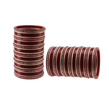 Red Stone Stud Acrylic Bangle 2