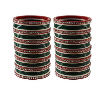 Green Stone Stud Acrylic Bangle 1