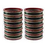 Green Stone Stud Acrylic Bangle