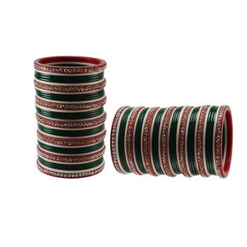 Green Stone Stud Acrylic Bangle 2