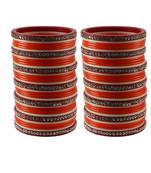 Orange Stone Stud Acrylic Bangle