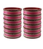 Pink Stone Stud Acrylic Bangle