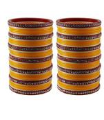 Yellow Stone Stud Acrylic Bangle