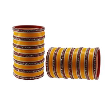 Yellow Stone Stud Acrylic Bangle 2