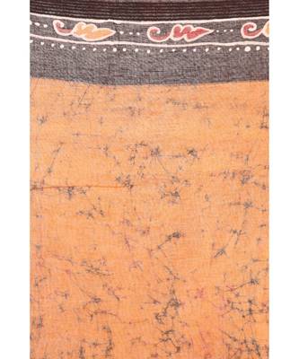 Multicolor Women's Handloom Batik Saree  with Blouse Piece 4