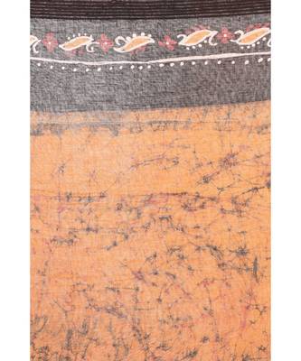 Multicolor Women's Handloom Batik Saree  with Blouse Piece 4