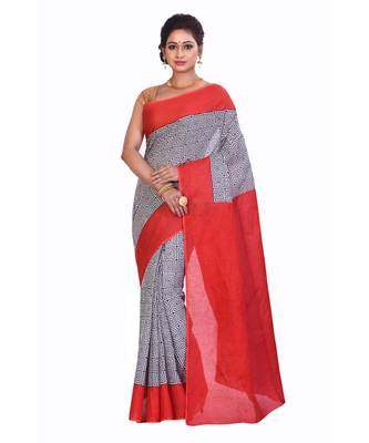 Multicolor Cotton Printed Saree Without Blouse Piece 1