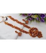 Gorgeous Beads Cluster Long Necklace With Krishna Pendant & Matching Ear Rings