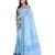 Sky Blue Women's Woven Tant Cotton Saree  without Blouse Piece
