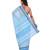 Sky Blue Women's Woven Tant Cotton Saree  without Blouse Piece
