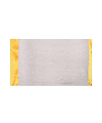 Grey Women's Woven Tant Cotton Saree  without Blouse Piece 4