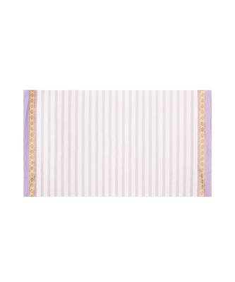 White Women's Woven Tant Cotton Saree  without Blouse Piece 4