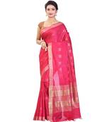 Pink Women's Bhagalpuri Silk Saree With Blouse Piece