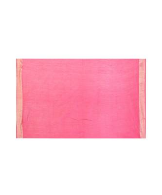 Pink Women's Bhagalpuri Silk Saree With Blouse Piece 4