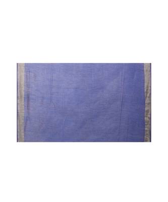 Blue Women's Bhagalpuri Silk Saree With Blouse Piece 4