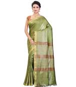 Green Women's Bhagalpuri Silk Saree With Blouse Piece